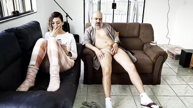 My stepdad’s cum surprise I swallowed all for him step fantasy