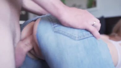 Ripped Jeans Stepsister Rough Doggystyle Ruined Perfect Pussy