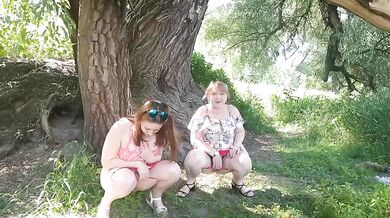 Two Teens Fuck While Milf Pisses on Road Lesbians Kissing Wild Public