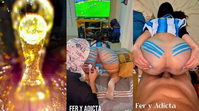 Miro el mundial con mi hermanastra Argentina culona getting creampie anal