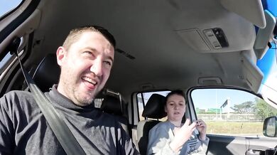 Brunette wife’s tight pussy wrecked by remote vibrator while driving public orgasm caught on camera