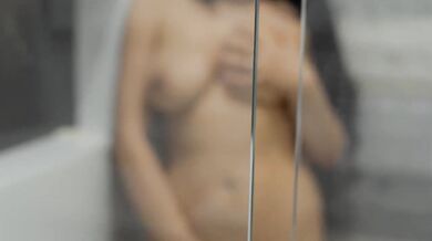 Big tits girl caught masturbating in shower pussy gushing wet