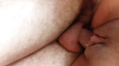 My friend fucked me raw while I pumped all my cum inside her tight latina