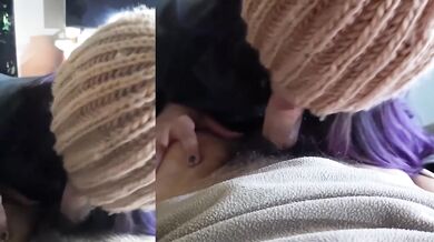 Amateur Latina split screen POV blowjob deepthroat gagging sloppy cumshot