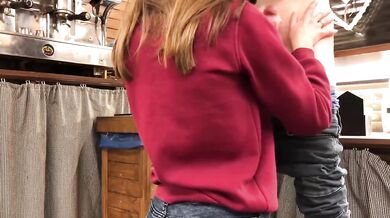 18yo risky blowjob at work her friend's cock