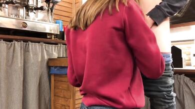 18yo risky blowjob at work her friend's cock