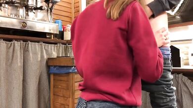 18yo risky blowjob at work her friend's cock