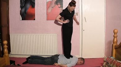 Trampling Sitting Riding her tight pussy raw and hard