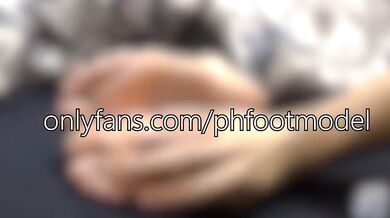 Sweaty feet worship cum demolished by latina milf hands