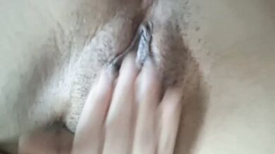 Black wet pussy drenched in solo orgasm while fingering herself raw