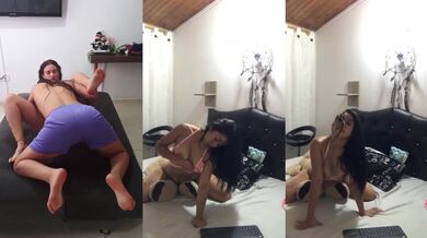 Passionate lesbian cums gushing fingering her tight pussy raw