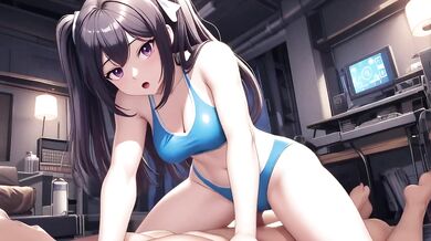 Cyberpunk girl massive tits titfuck deepthroat cumshot spread legs