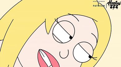 Francine gets bred by Rick's giant cock in American Dad crossover cartoon creampie
