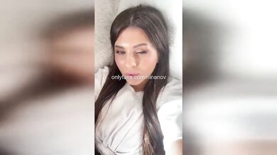 Big tits brunette Nina gets her tight pussy stuffed with thick cum