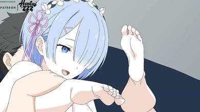 Big tits Rem destroyed under FULL NELSON by Emilia ReZero Hentai