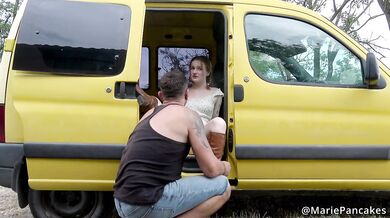 Blonde Nympho Gets Double Loaded in Public Stranger POV