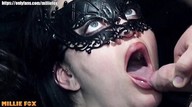 Gushing MILF swallows the biggest load raw and messy