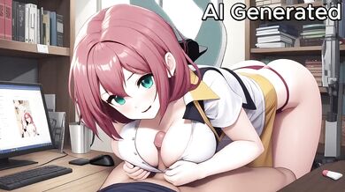 Schoolgirl Uniform Big Tits Titfuck Creampie Pink Hair POV