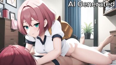 Schoolgirl Uniform Big Tits Titfuck Creampie Pink Hair POV