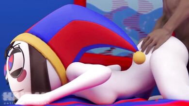 Pomni gets creampied daily in the Fortnite Hentai circus clown girl anal babe