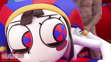 Pomni gets creampied daily in the Fortnite Hentai circus clown girl anal babe