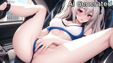 Silver hair schoolgirl titfuck creampie on massive tits while legs spread wide