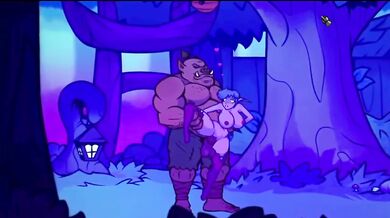 Elf gets railed hard by horny orc in hentai anime