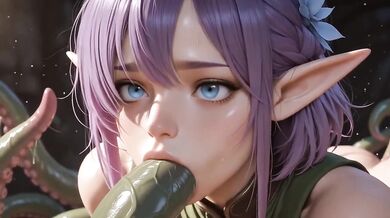 Futanari Elf Ravaged By Tentacle Monster Deep Forest Fuck