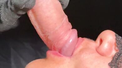 Extreme close up blowjob cum in mouth raw deepthroat from my friends hot mom