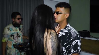BBW latina gagged deepthroated by two big dicks at wild party