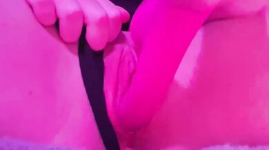 Solo masturbate with a bit of wetness female orgasm slut toys