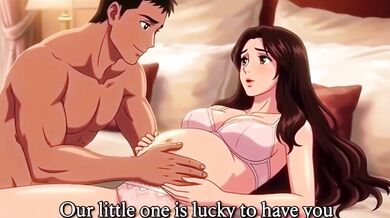 Pregnant wife worships husband's cock after sensual oil massage