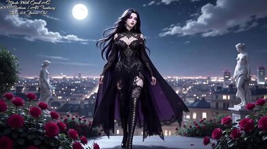 Gothic goddess destroyed by full moon lust loud moaning orgasm