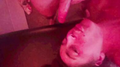 Hardcore milf deepthroat gagging on big cock raw slave training
