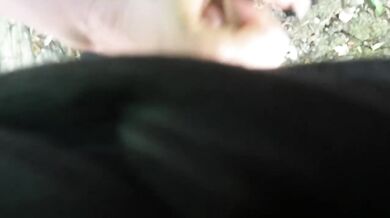 Outdoor creampie leaked on walking path raw breeding hardcore