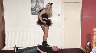 Cosplay Cutie Crushed Under Stomping Boots