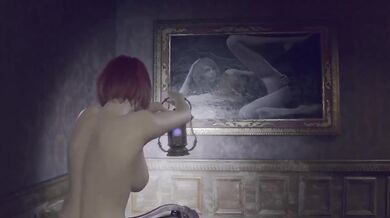 Resident Evil 4 Gooner Edition Big tits Brunette Asian babe destroyed gushing choked
