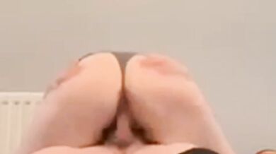 Thick blonde milf rides massive cock while friends' wives gag on cum