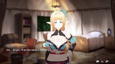 Flee my elven ninja gets her tight elf pussy plowed raw in this 3D anime game gangbang