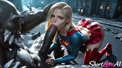 Heroine's Sacrifice Blonde AI Pussy Strung Tight Beast Cock