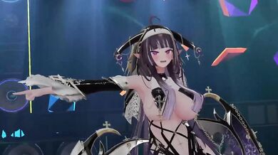 Hentai Elf VTuber Strips to KPop in MMD Dance Sneakers