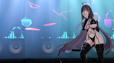 Hentai Elf VTuber Strips to KPop in MMD Dance Sneakers