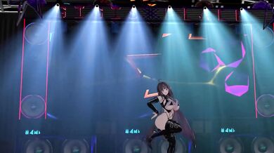 Hentai Elf VTuber Strips to KPop in MMD Dance Sneakers