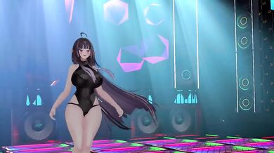 Hentai Elf VTuber Strips to KPop in MMD Dance Sneakers