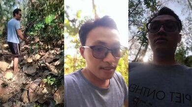 Cheating girlfriend fucked raw in the forest first date
