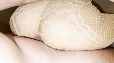 My girlfriend’s fishnets ruined our date night rough doggy POV blowjob