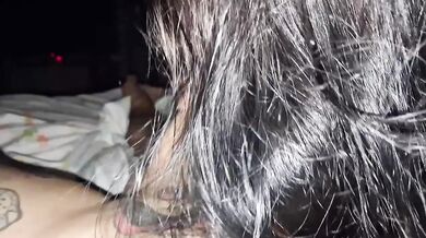 My wife chokes on the big cock while I stroke off watching