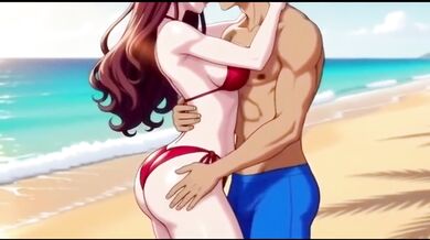 Stranger picked up on public beach then fucked raw in public hentai