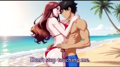 Stranger picked up on public beach then fucked raw in public hentai