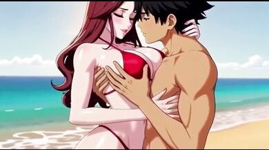 Stranger picked up on public beach then fucked raw in public hentai
